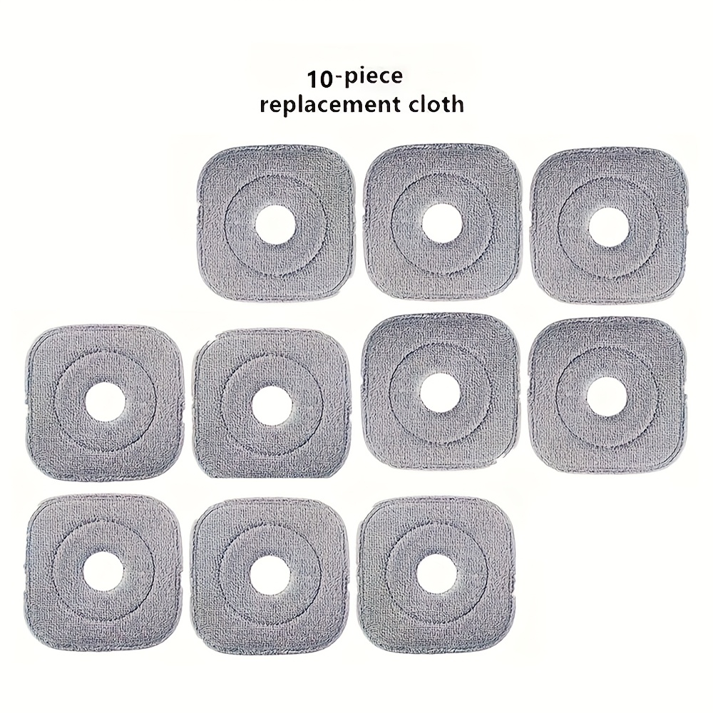 E-shop 10 Stück Spin Mop Ersatz Pads Mikrofaser Rotierender Mopp Tücher Waschbar Wiederverwendbar Starkes Desinfektionsmittel Boden für Zuhause Küche