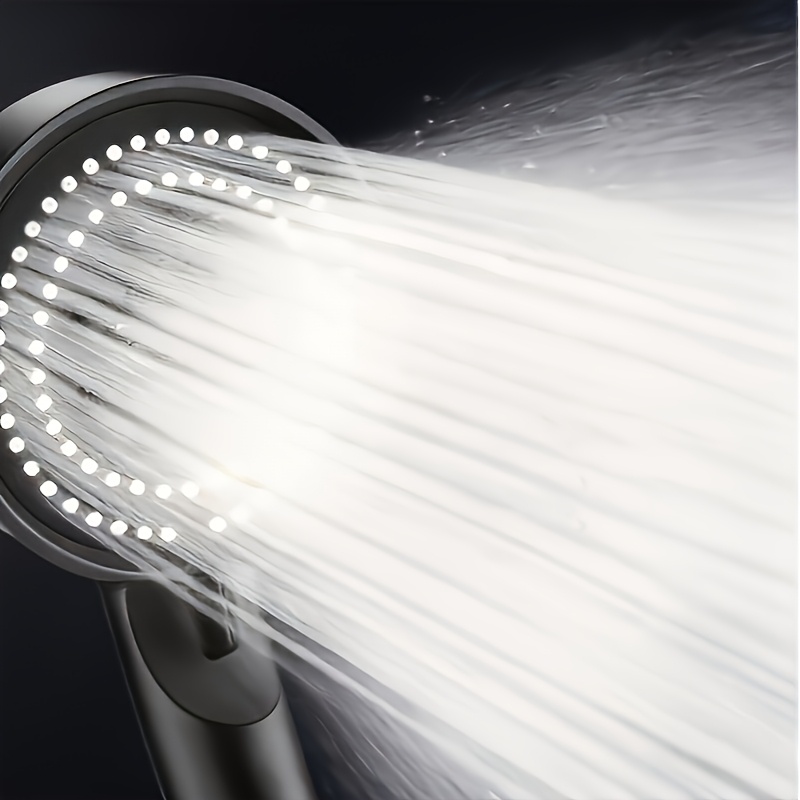 2pcs Set: High-Pressure Handheld Shower Head with Hose