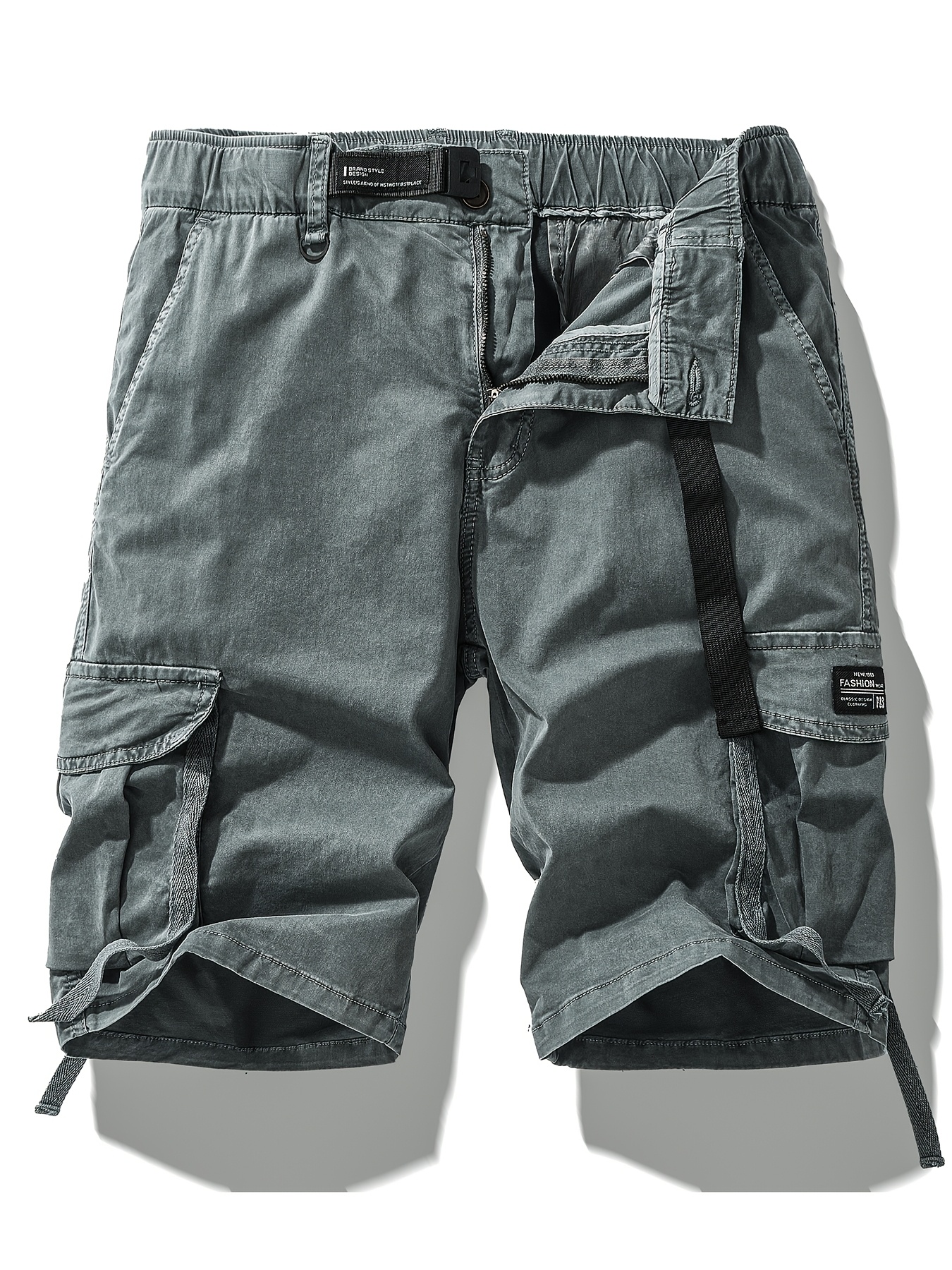 men's casual cargo shorts versatile black multiple pockets Temu