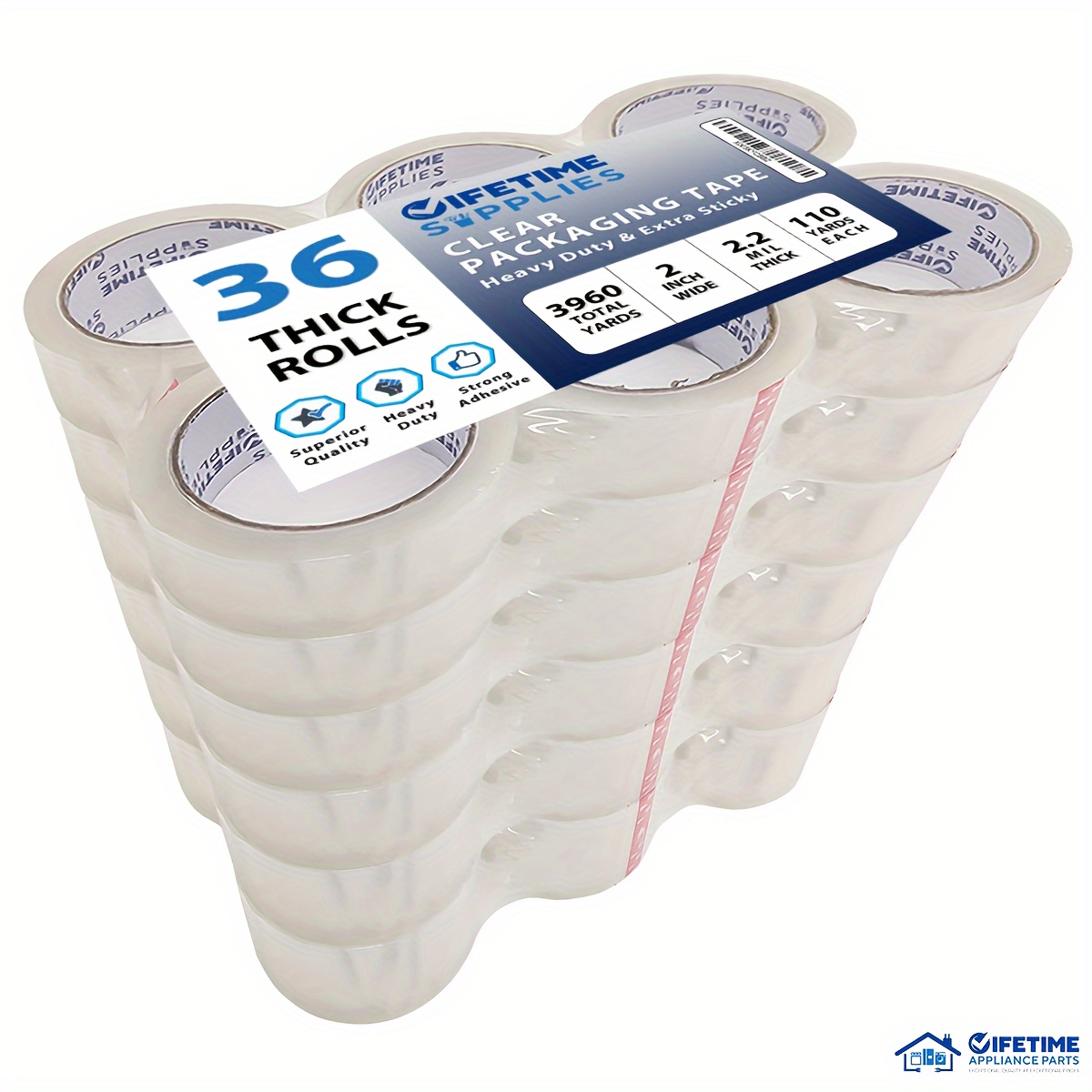 

36 Rolls [upgraded Version] Transparent High- Tape, 110 Yards, 2.2 , Used For Transportation, Moving, Mobile Packaging, Packing And Moving, Sealed Heavy Duty Packaging Tape - Stronger And