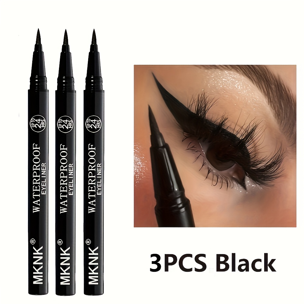 3pcs black waterproof sweat resistant smudge proof eyeliner - Temu