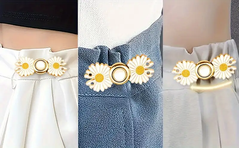 10pcs Daisy Pattern Buttons For Jeans Adjustable Jeans Buttons Pants ...