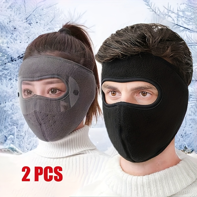 2pcs unisex thickened face mask with ear covers for autumn and winter Product details 1