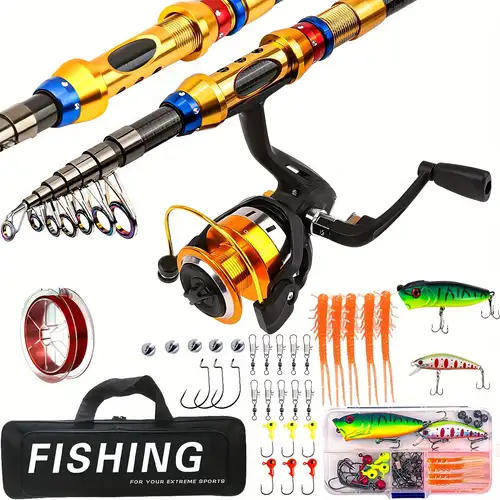 50 inch telescopic spinning fishing pole WHIRLY Rod (20-60g) MiFine With a truss construction Telescopic Fishing Rods for Travel