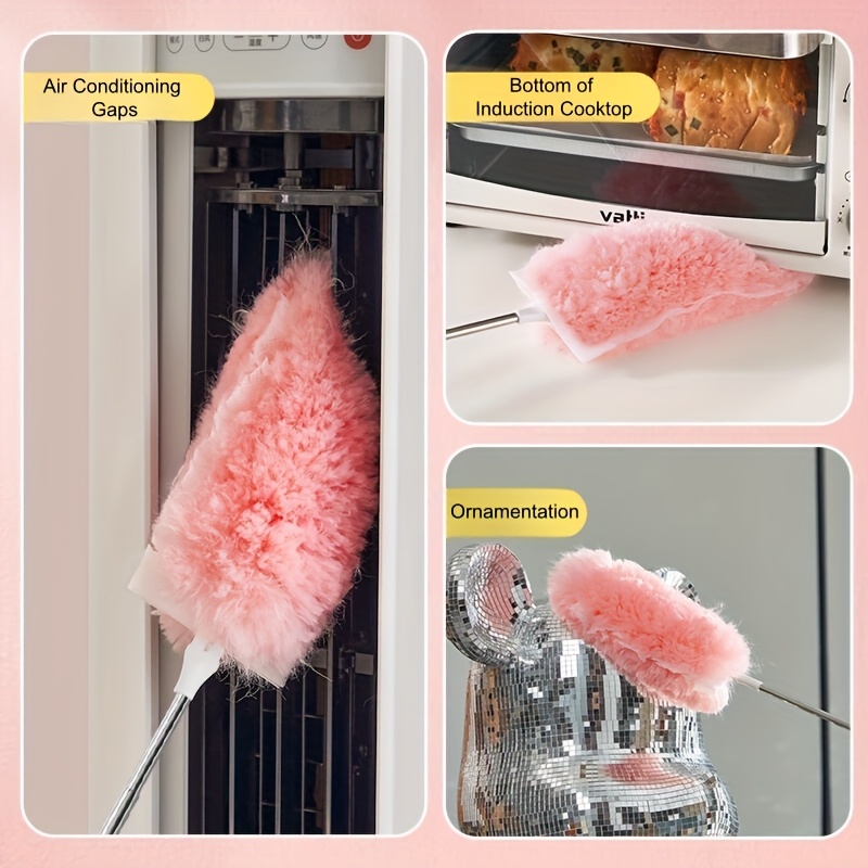 6 15pcs extendable handle electrostatic dust remover duster set disposable non woven fabric for effective dusting in cars furniture kitchen and bedroom Product details 4