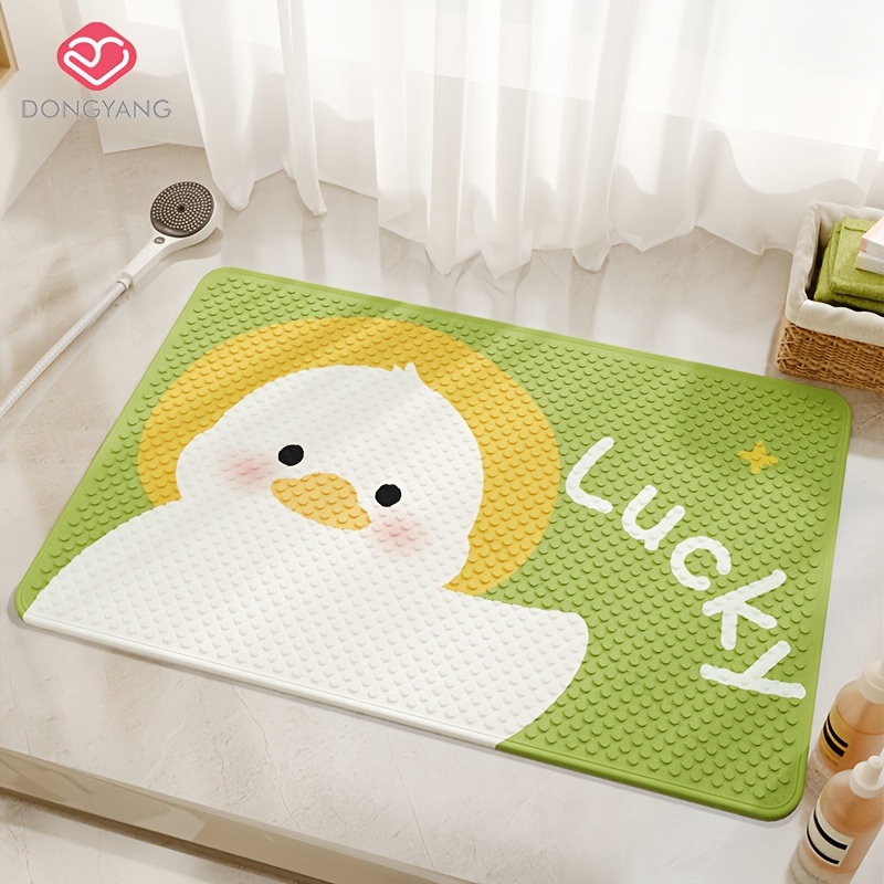 1pc of   brand cartoon pattern shower mat christmas decoration floor mat bathroom non slip   mat easy to clean bath mat bathtub mat with strong suction cup quick draining suitable for shower room hotel restroom bathroom bathtub Product details 1