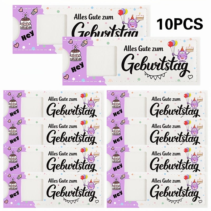 E-shop Geschenk für Sie/Ihn 10er-Pack Filz-Geschenktüten, "Du bist wunderbar - Alles Gute zum Geburtstag" Party-Geschenkbox-Verpackung,