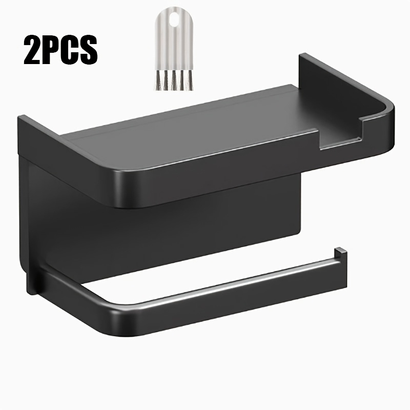 TEMU Juego de 2 piezas (Soporte para pañuelos y cepillo de limpieza) Caja de pañuelos de baño, soporte de pared para inodoro, lavabo, habitación para