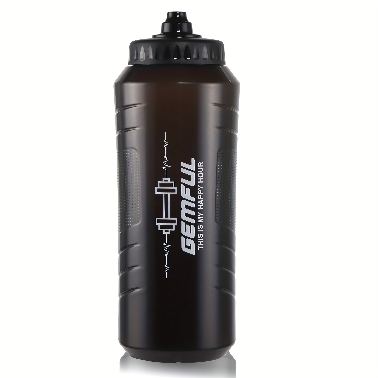Image of Gemful Squeeze Sport Water Bottle 1l Leakproof And Wide Mouth Water Bottle For Football, Soccer, Basketball, Gym Outdoor