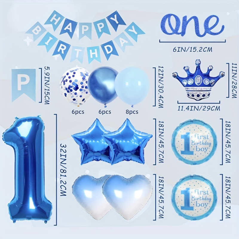 PartyWoo 1er Anniversaire Garçon Ballons, Ensemble De Ballon Dinosaure