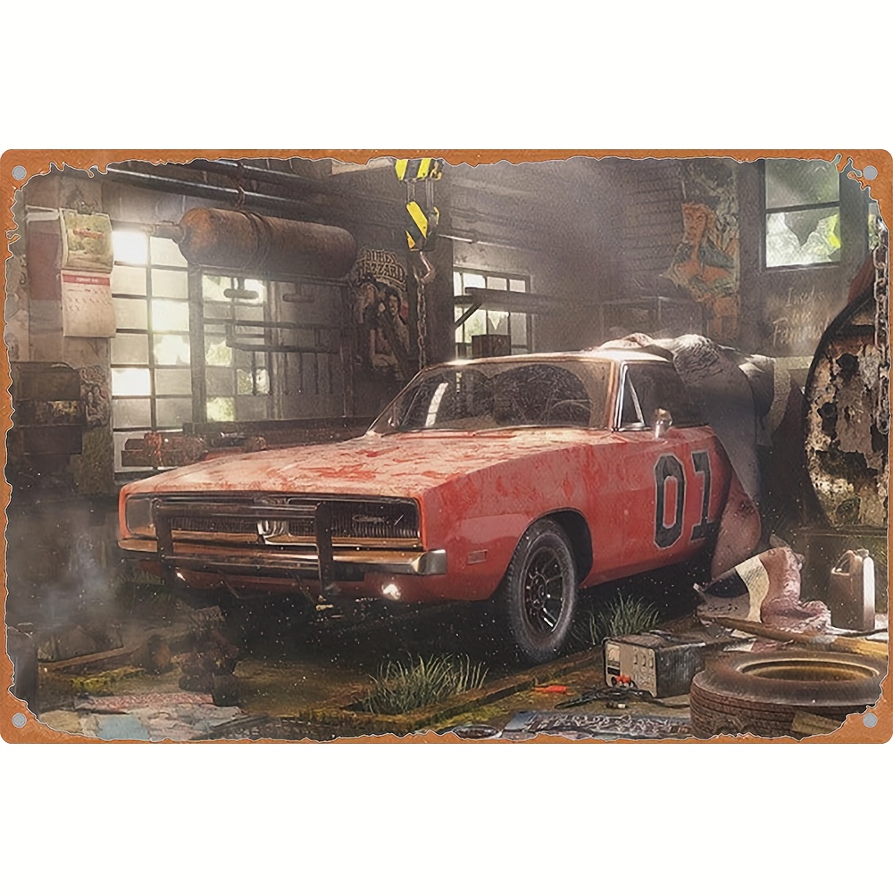 

1pc Aluminum Tin Sign, Vintage Classic Car Poster (8x12 Inches/ 20x30cm), Rustic Retro Wall Art, Home & Garage Decor, Water-proof & Dust-proof, Ideal For Bar, Cafe & Restaurant Decor