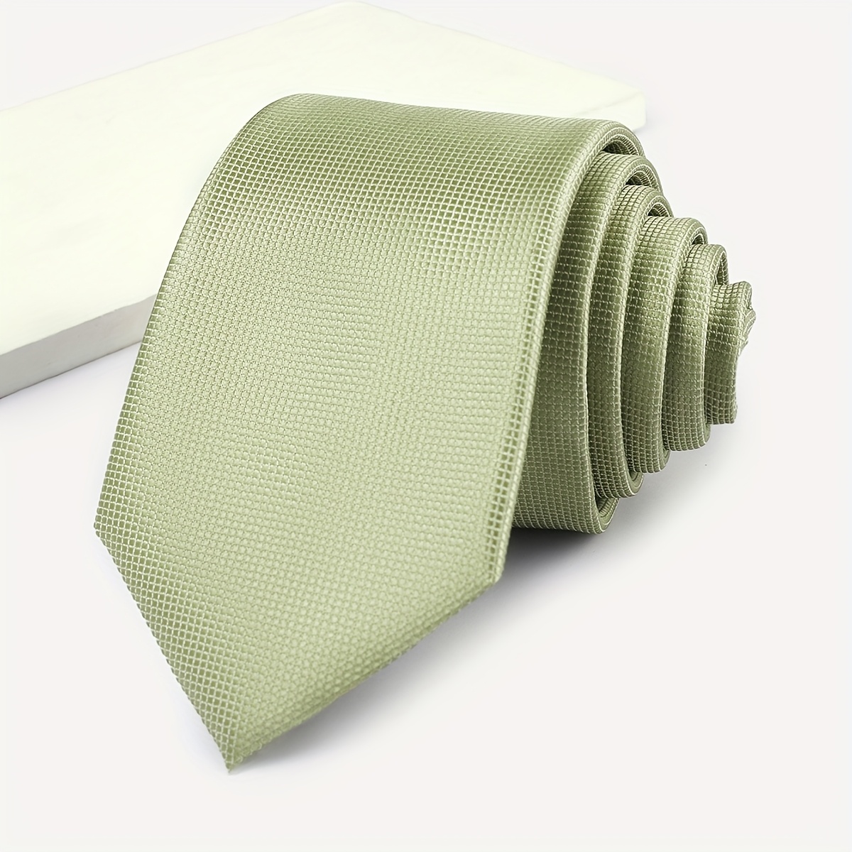 TEMU ' Olive Hand-tied Tie For , Weddings, And Groomsmen, Suitable For Casual, Business, And High-end Formal Wear, 7cm