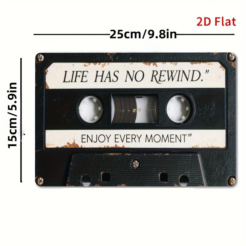 E-shop Retro "Life Have " Holzschild - 9.8X5.9 Zoll, minimalistisches Band-Design mit inspirierendem Zitat, robuste Holz-Wandkunst, geeignet für