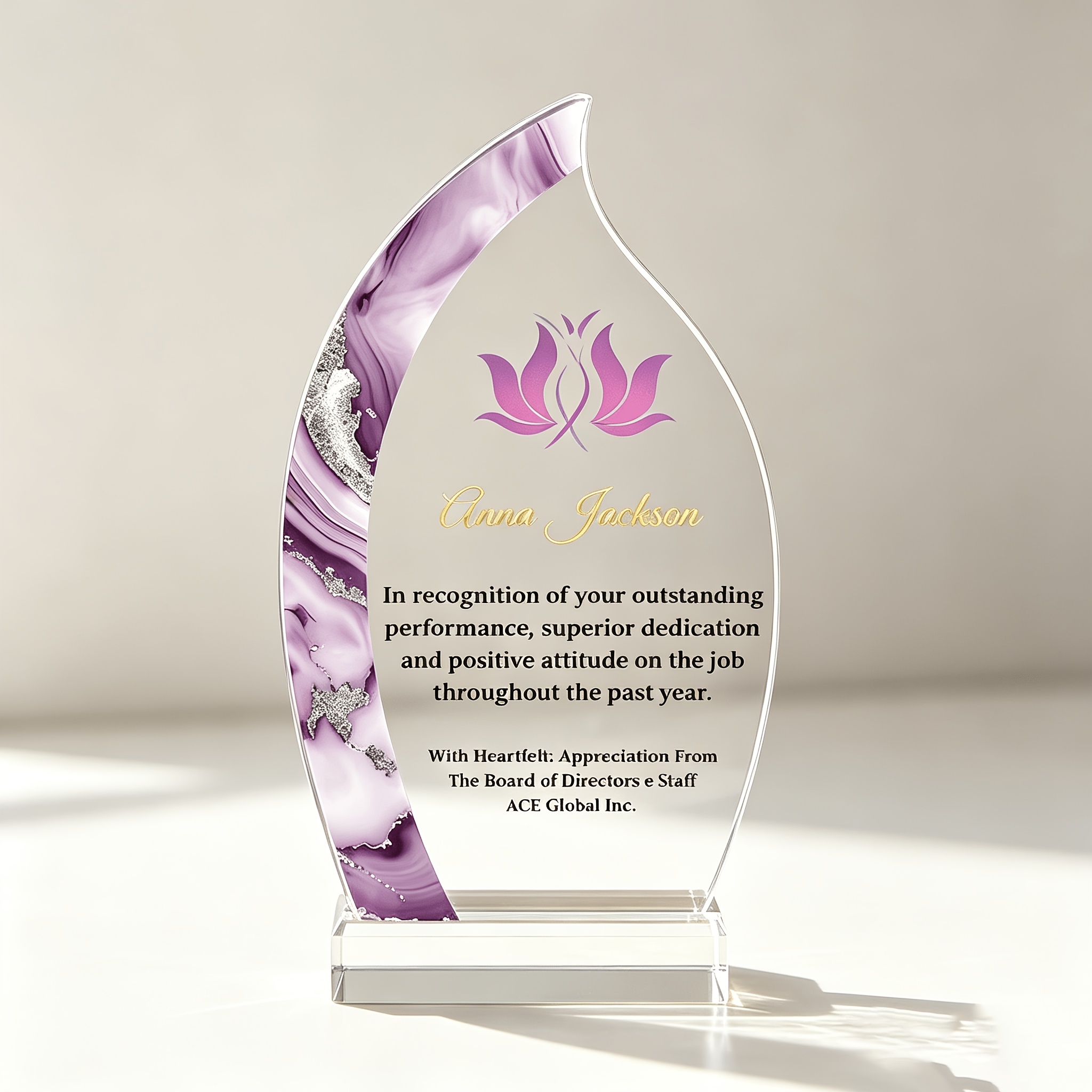 TEMU 2d Flat, 2d Flat Personalized Custom Transparent Acrylic Sports Competition Trophy Commemorative Plaque Award Gift For Corporate Souvenir