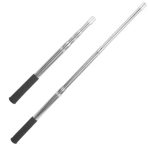 heavy duty stainless steel gig retractable with non slip handle multi purpose fishing camping gardening pond cleaning portable design retractable fishing pole fishing tool without battery