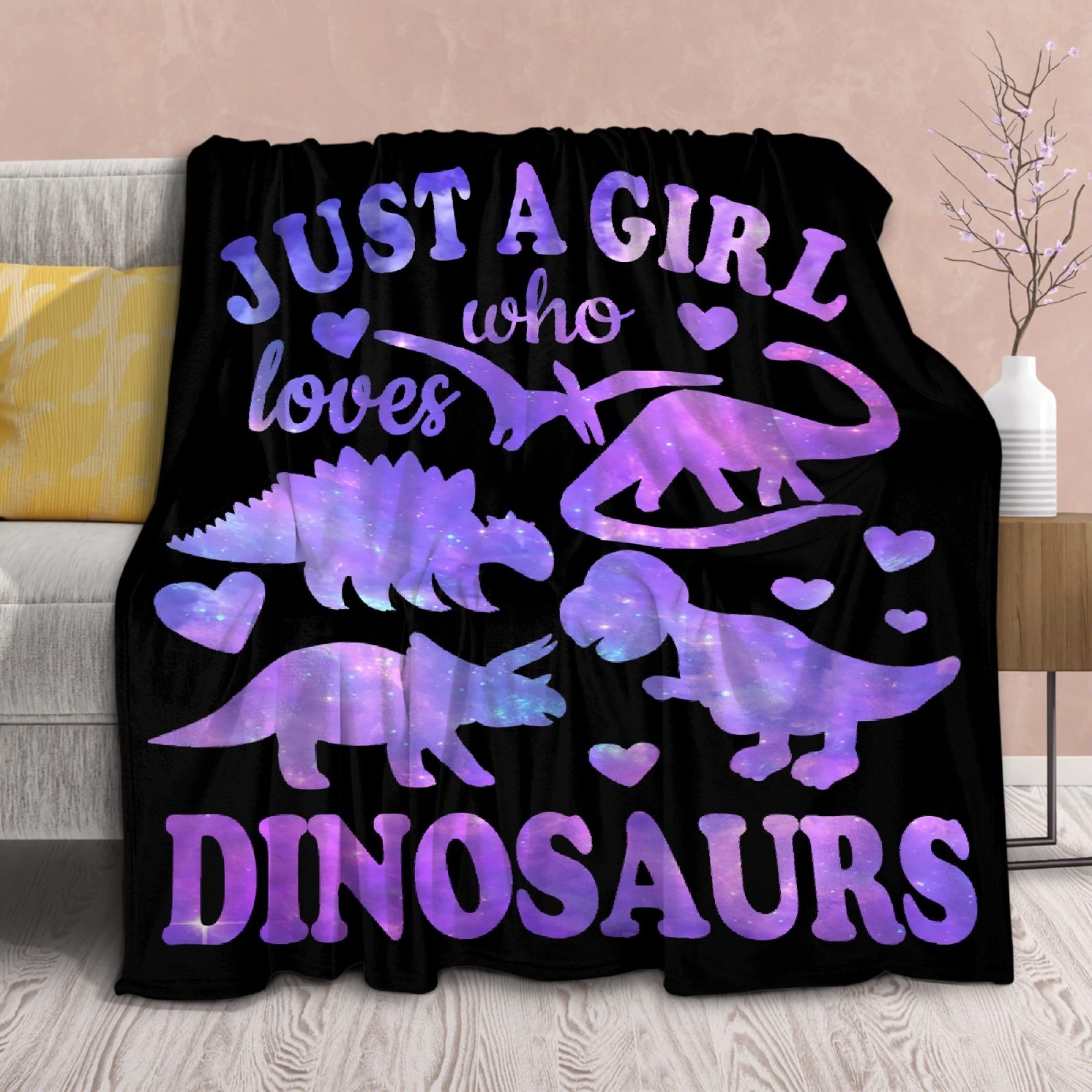 

1 Pcs Dinosaur Blanket Gift Plush Dinosaurs Soft Throw Dino Comfy Sheet Gifts Lightweight Flannel Blankets For Couch Sofa