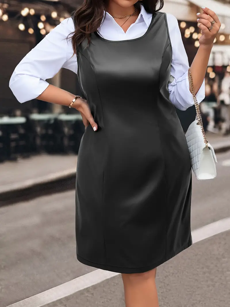 plus size plus size womens fall winter sleeveless waist - Temu plus size plus size womens fall winter sleeveless waist - Temu