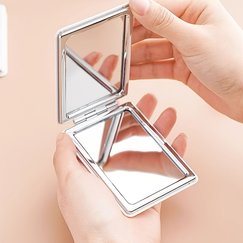 10pcs/20pcs/30pcs Square Small Mirrors, Portable Dual-Sided Design