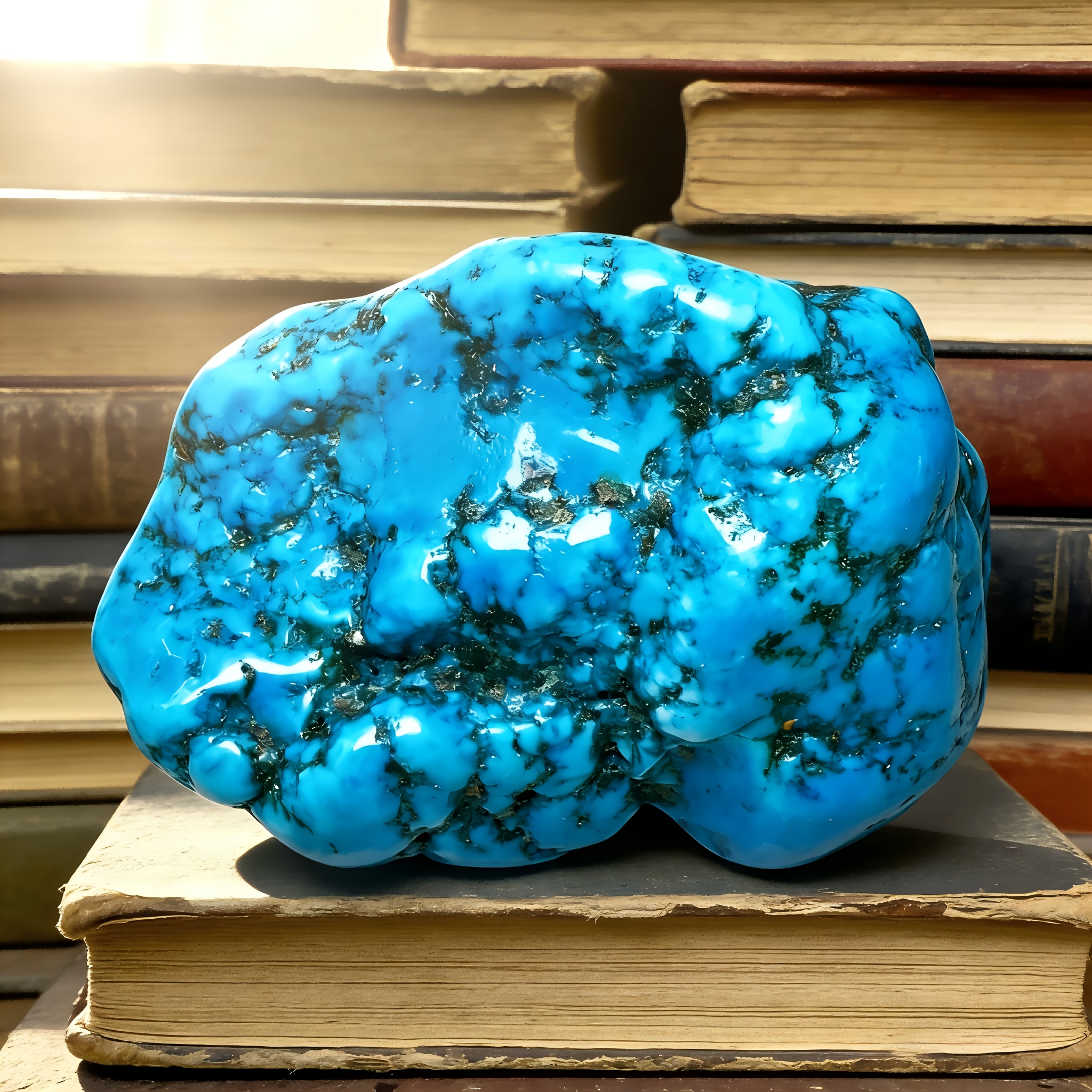 TEMU 1pc Blue Turquoise Crystal Specimen In A Shape, Dyed In Blue And Polished. It Weighs Between 7 To 10.5 Ounces And Is Suitable For Various