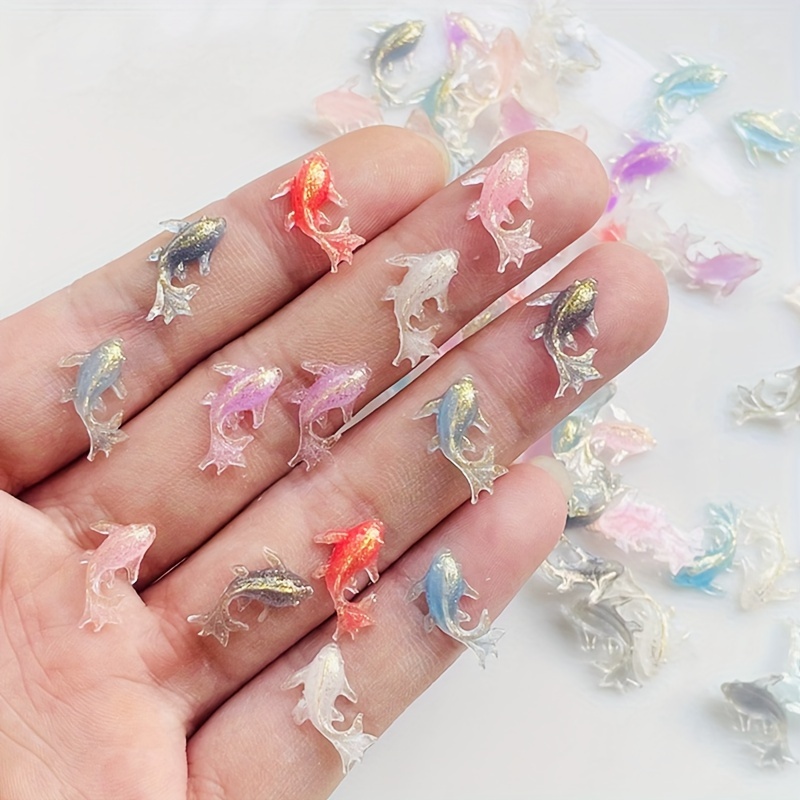 

105pcs Set Of Adorable Mini , Resin Koi Charms For Diy Ocean-themed Decor, Jewelry & Hair Accessories Crafting, Bohemia Style