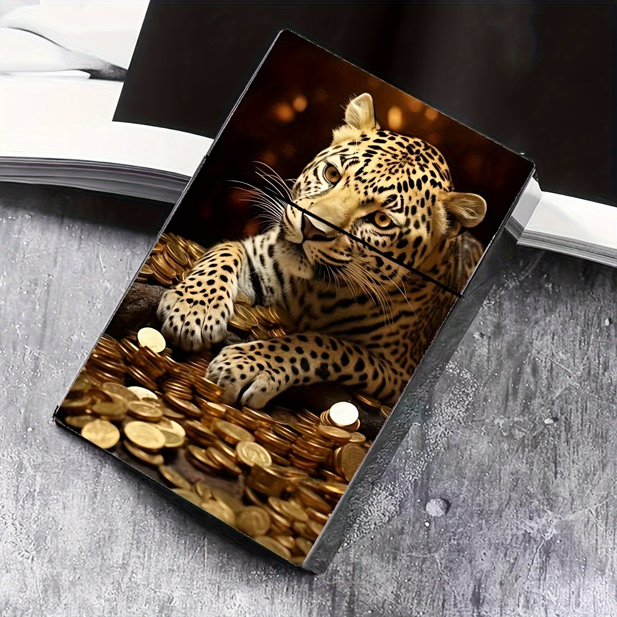 creative money leopard design suitable 84mm size cigarettes