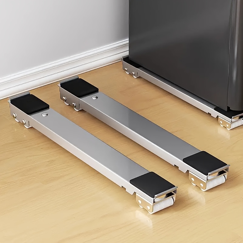 A Sturdy Solution for Moving Appliances! Adjustable-height Base for Refrigerators and Washing Machines, with a Load Capacity of up to 800 Lbs, Equipped with 24 Silent Casters, a Locking Mechanism, and Extendable Brackets, Perfect for Relocation