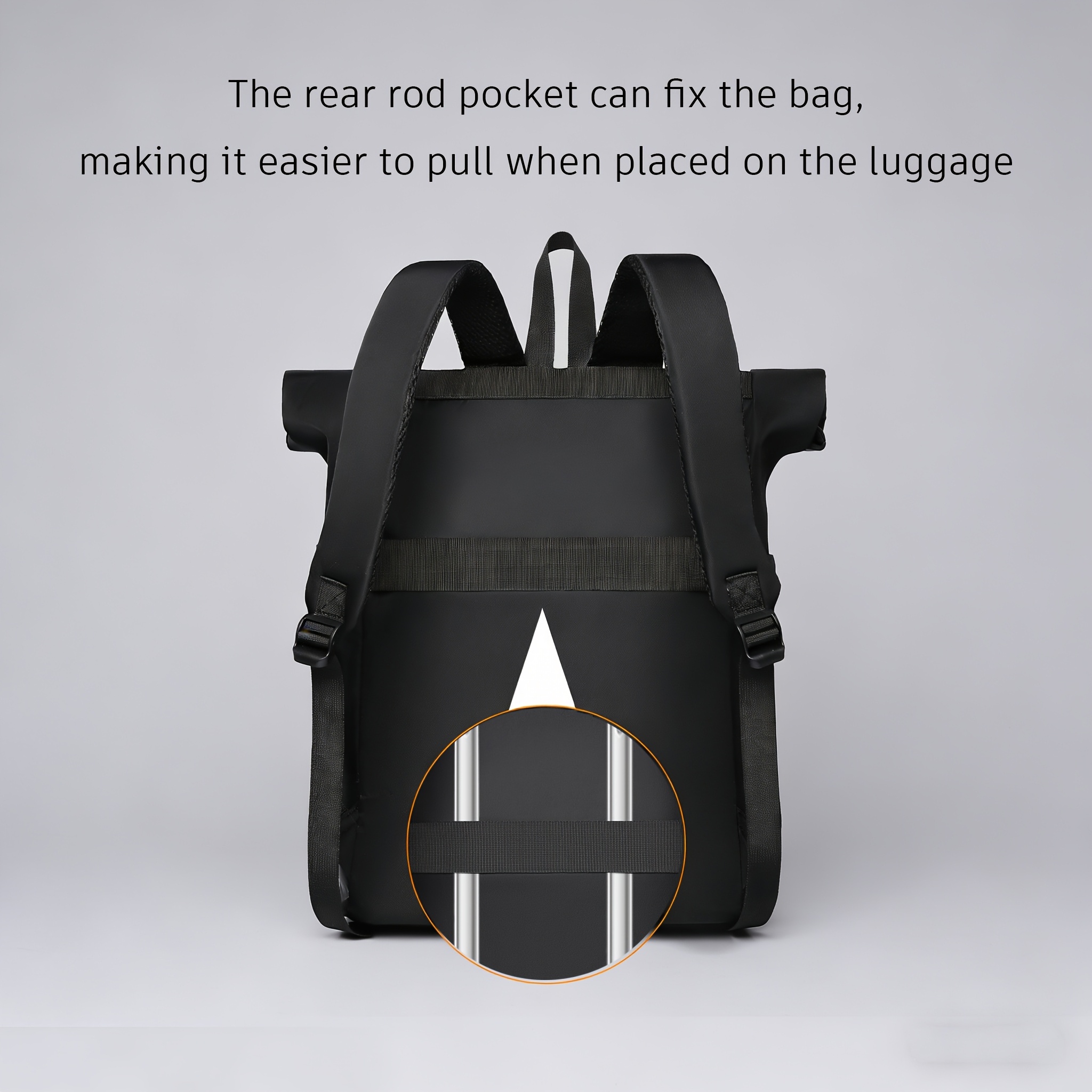 Large Capacity Unisex & Travel Backpack Compatible for 39.62cm Laptop, Expandable Rolled Edge & Soft Suitable for College, Gym, Commuting, Adjustable Straps, Hook-and-Loop Closure, Nylon/ Bookbag for Gifts