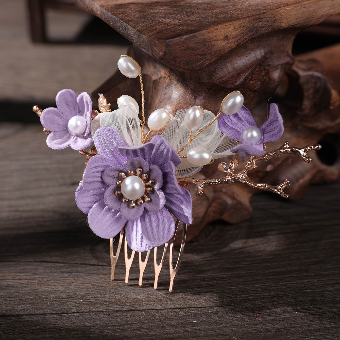 TEMU 1pc New Elegant Hair Comb Bridal Headdress High-end Versatile Chinese Style Headdress Women's Headdress