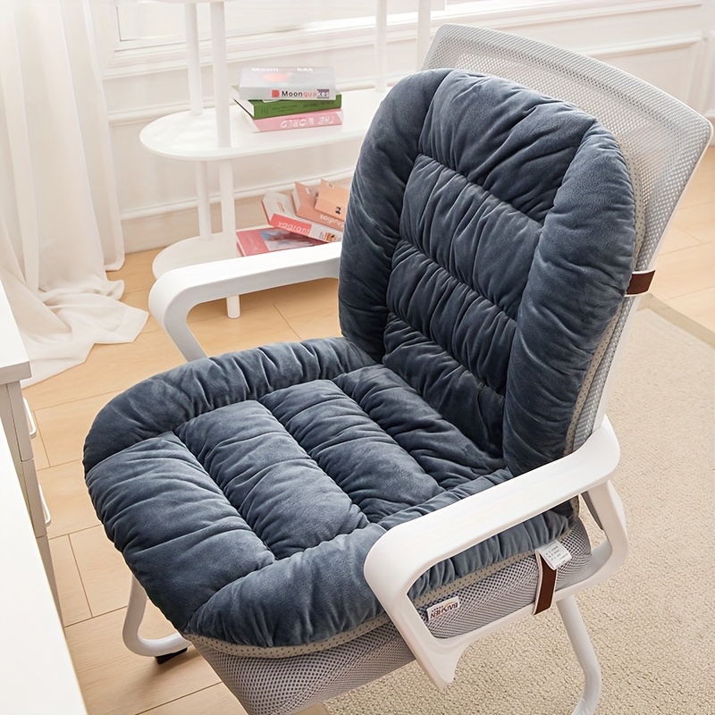TEMU 1pc, Thick And Comfortable Seat Cushion, Lumbar Support And Backrest Cushion For Long Sitting, Car And Sofa Seat Cushion - Soft Fiber Pad, Home