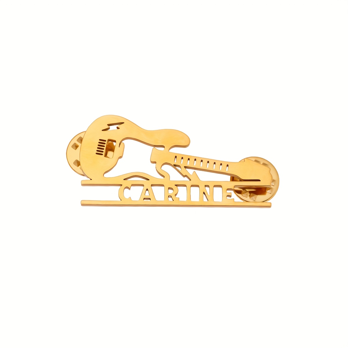 TEMU A Custom Name Guitar -shaped Brooch, Classic/bohemian, Hip-hop Brooch