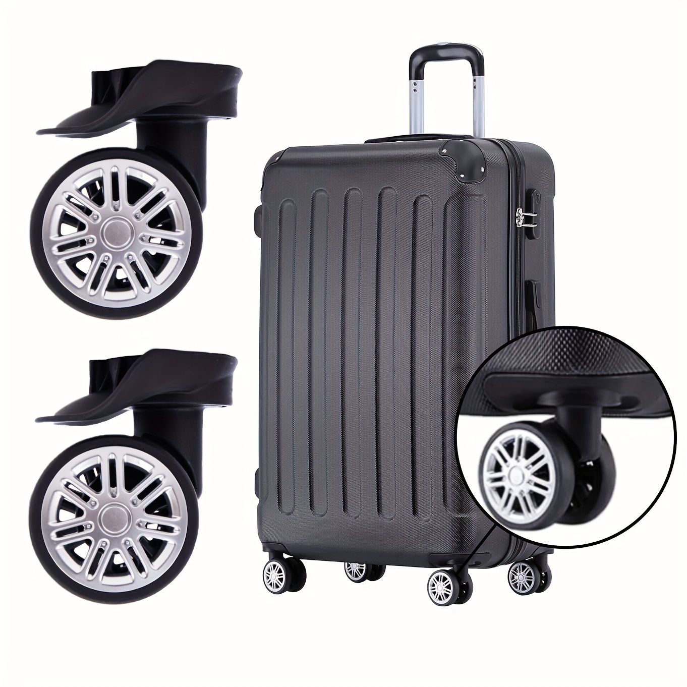 Equipaje Llantas De Repuesto Para Maletas Par Ruedas Repuesto