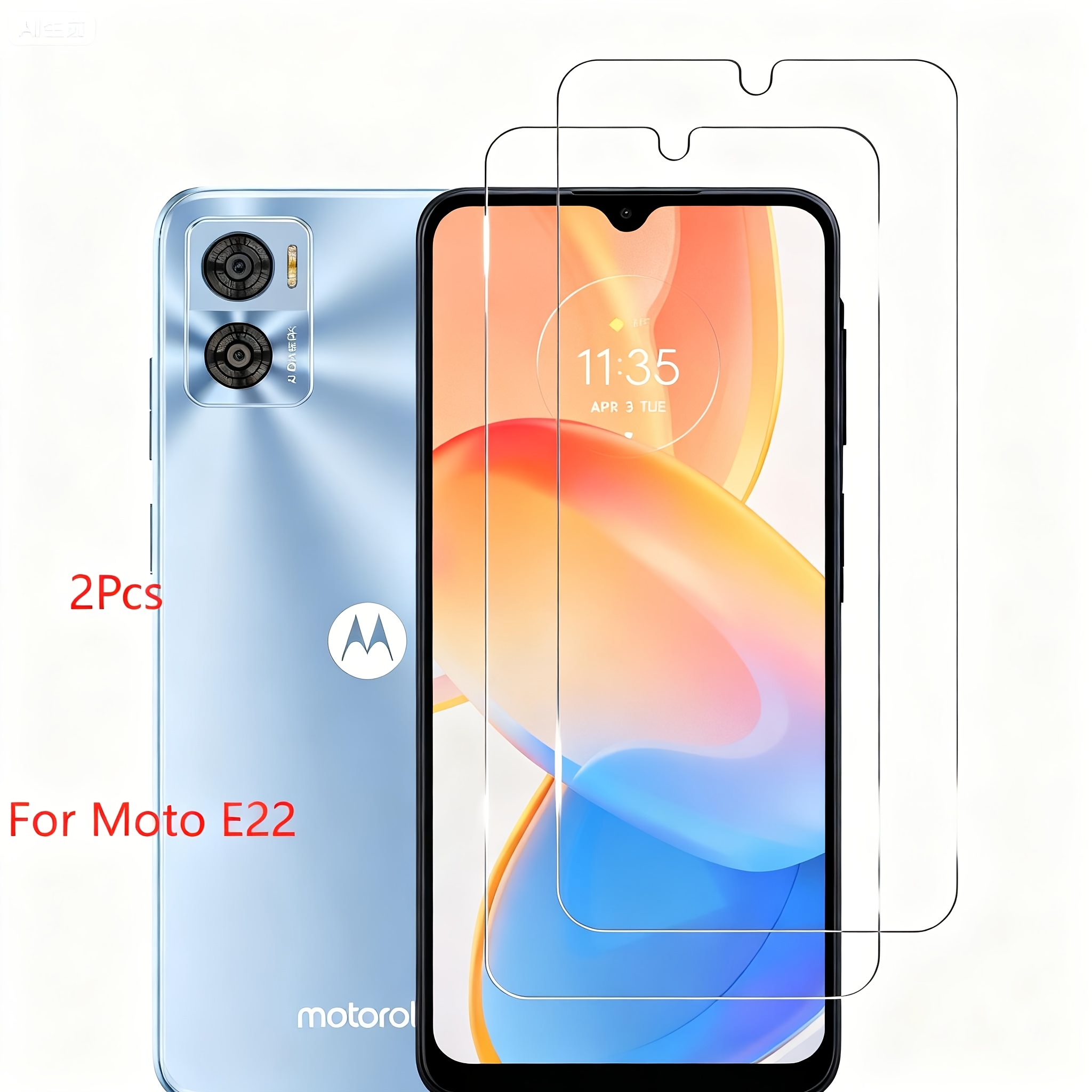 TEMU 2-pack 9h Hd - Tempered Glass Screen Protector For Moto E22