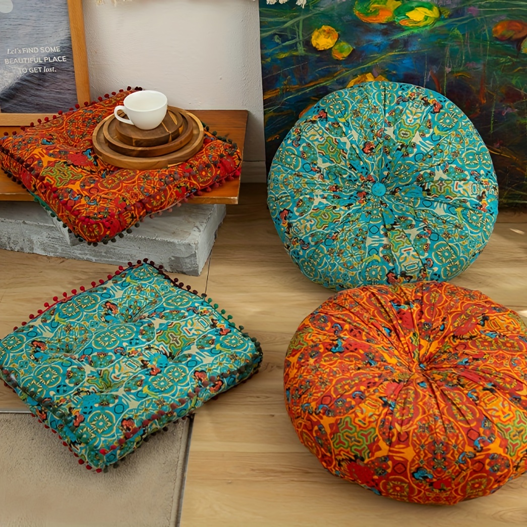 

1pc Boho Style Cushion, Thickened Floor Pillows, Comfortable Multipurpose Cushion, Home Decor