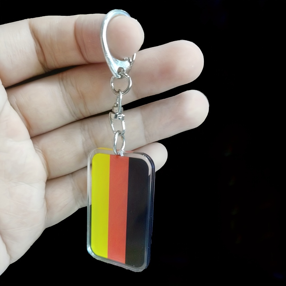 

German Flag Acrylic Keychain - , Uv-printed & Laser-cut Design, Keys Or Backpacks, Ideal Gift