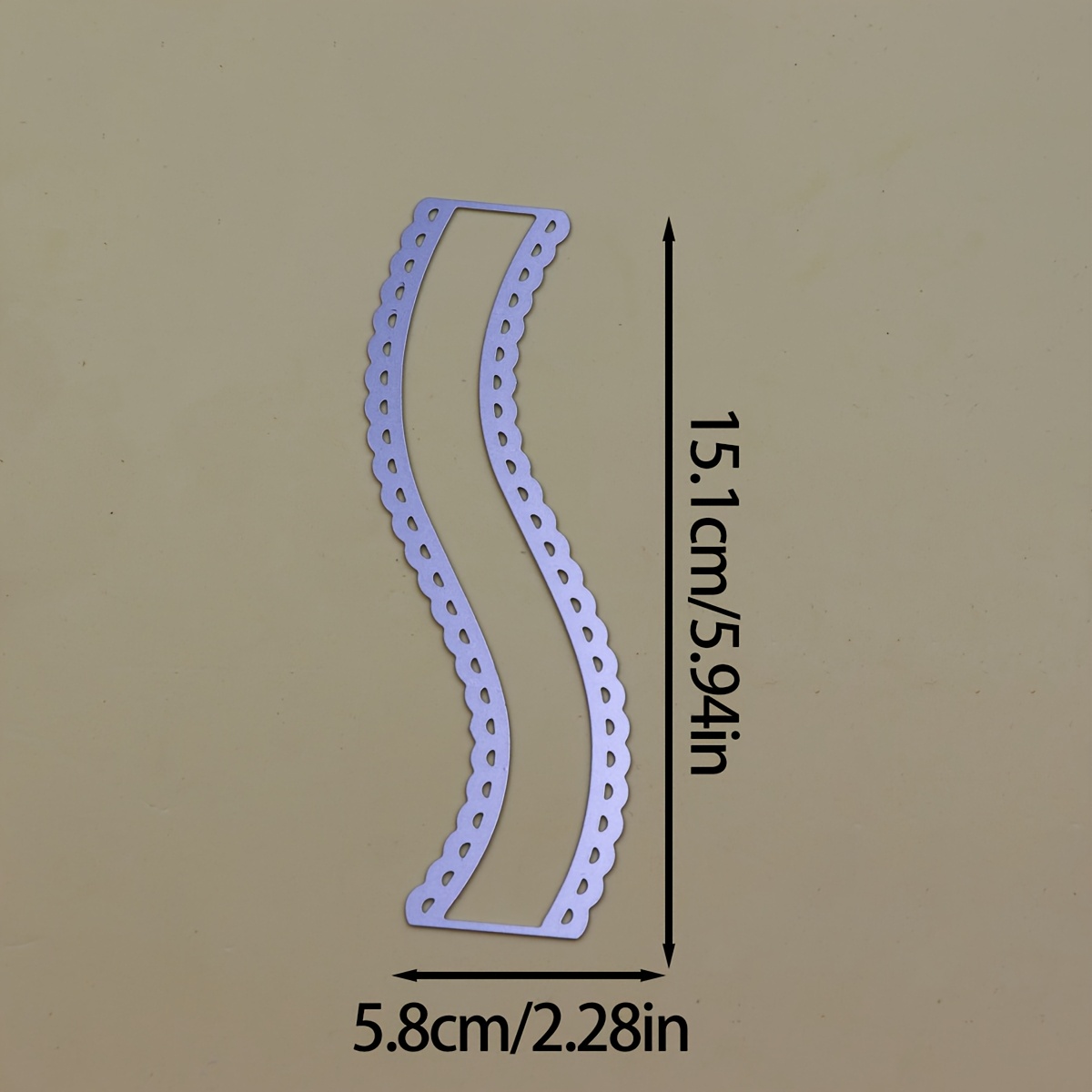Curved Wave Lace Border Metal Cutting Dies, Suitable For Birthday Text, Clear Stamps, Wave Borders, Card Making Stamp Sets, And Scrapbooking