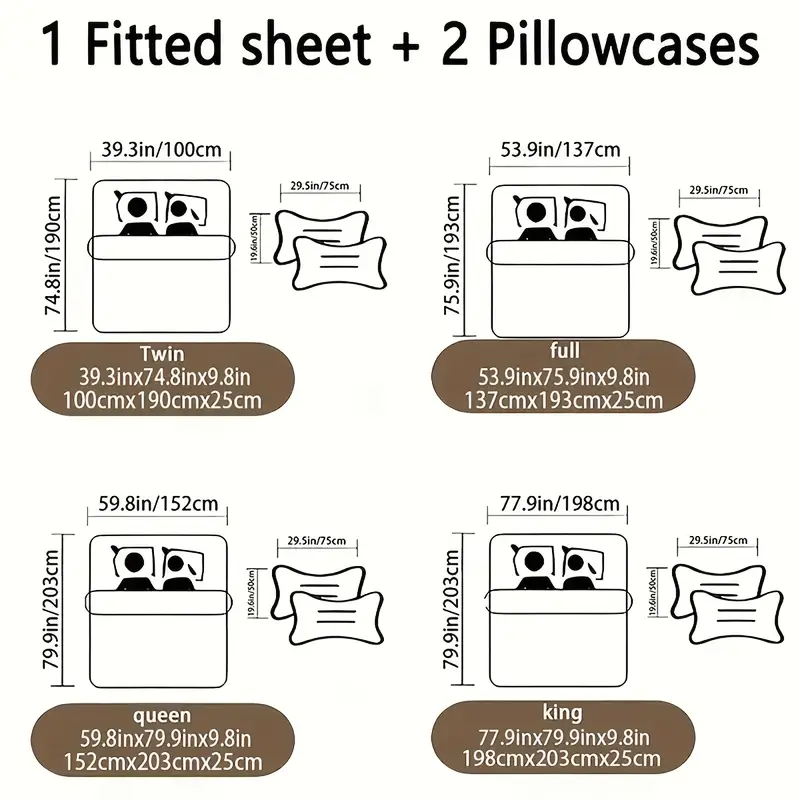 3pcs creative high definition couple heart diamond theme pattern printed bed hat set super soft comfortable and breathable bed hat bedding mattress protective cover 2 pillowcases polyester material the polyester material fabric Product details 2