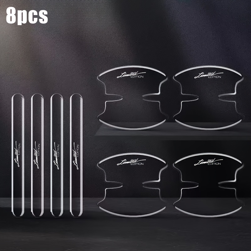 TEMU 8pcs Car Door Edge Guard Stickers, Invisible , Wear-resistant And Durable, Stylish And Aesthetic, Car-specific Adhesive Backing, , Removes