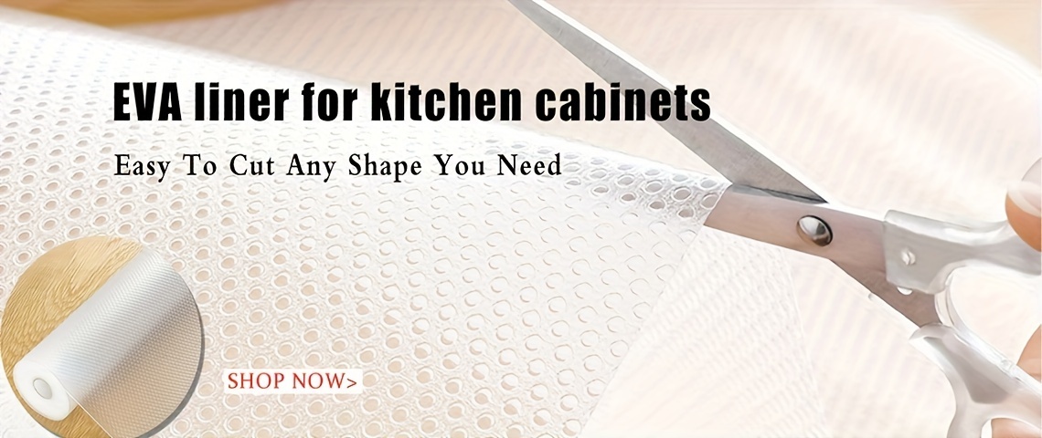 1 roll of waterproof and anti slip plastic shelf liner roll, multi-purpose cabinet drawer liner. Suitable for cutting mats in kitchens, refrigerators, and tables.