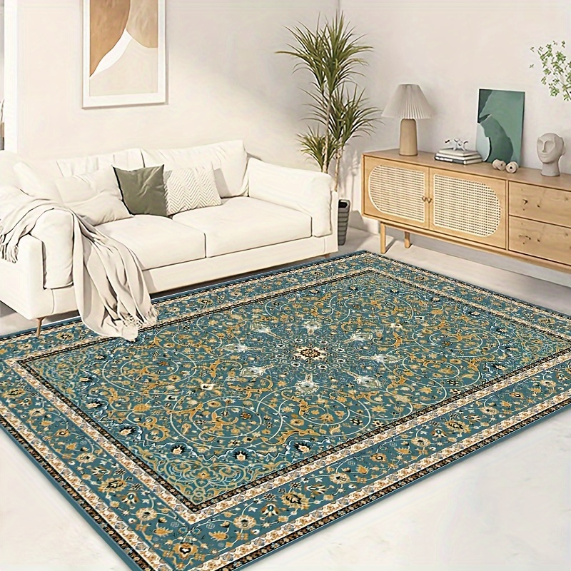 

1pc Non-slip Floor Mat, Persian Print Floor Rug, Machine Washable Foot Mat, Household Living Room Decor Carpet, Bedroom Décor Rug, Popular Fantastic Area Rug, Home Decoration