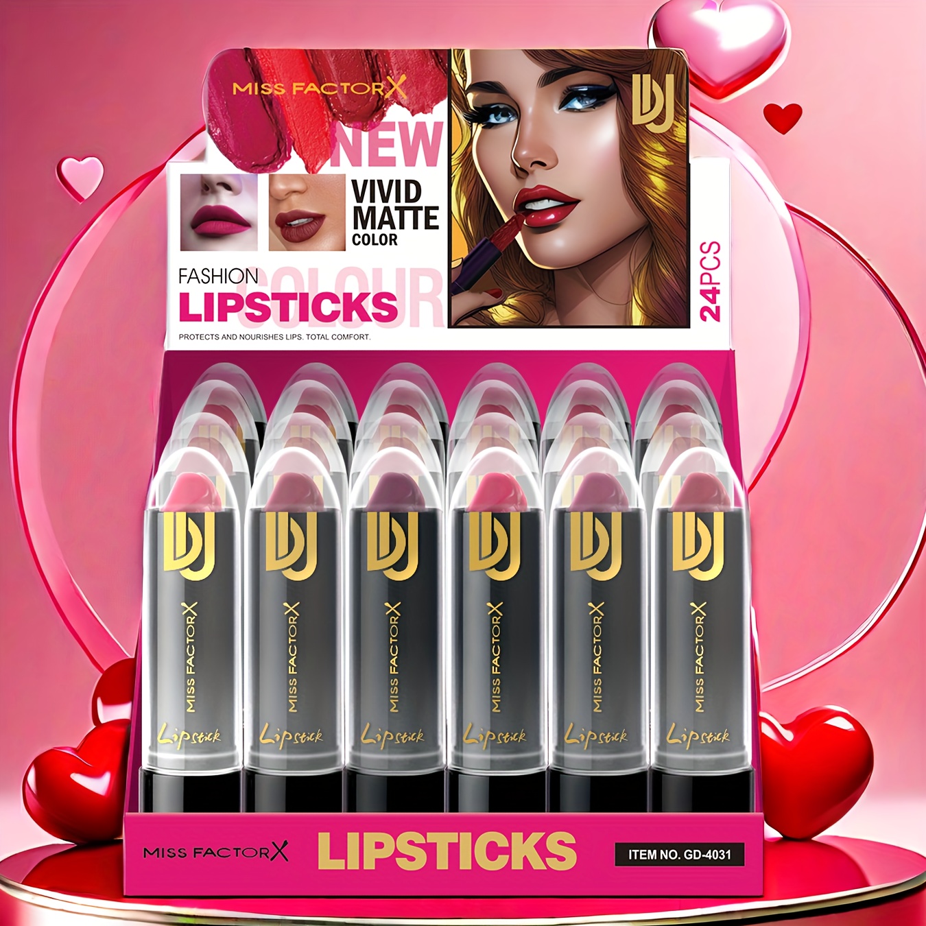 

24pcs Mushroom Head Lipstick, 6 Colors Long-lasting Matte Lip Gloss Gift Set, Non-fading, Moisturizing Lip Makeup, Perfect For Parties, Gifts For Women