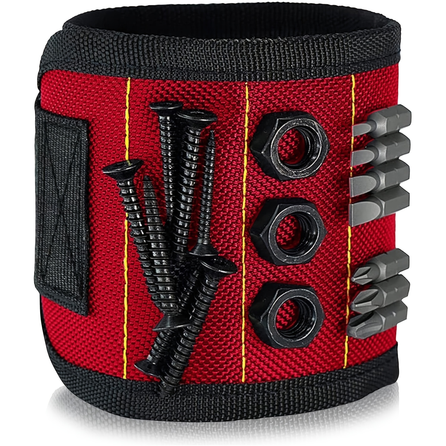 TEMU Newshark Magnetic Wristband Tool Belt Suitable For Holding Screws, Nails With Powerful Magnets, Magnetic Tool Holder For, Carpentry, Diy - For