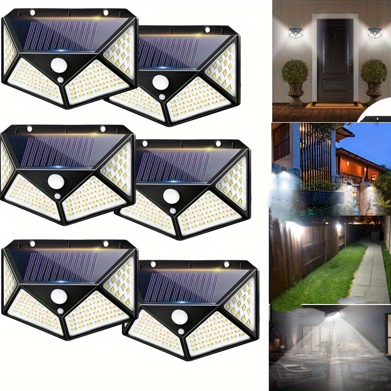 

6pcs Of Solar Lamp Outdoor Led -saving Lamp, Motion Sensor Security Lamp, 270° Range Lighting Wall Lamp, Solar Lamp Wireless, With 3 , Suitable For Yard Garden Lawn Courtyard Garden Fence Driveway