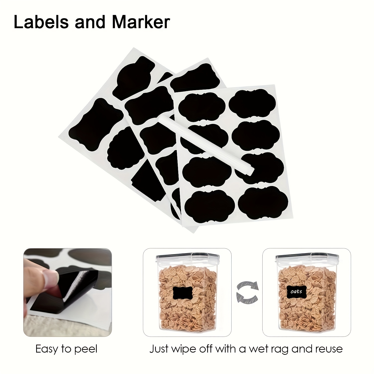 24 Luchtdichte Voedselopslagcontainers met Deksel (12 Deksel + 12 Dozen), Gemaakt van BPA-vrij Plastic, Geschikt voor het Opbergen van Droge Voeding, Bloem en Suiker.