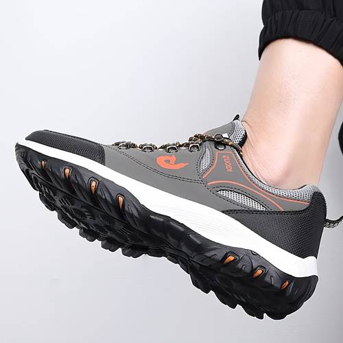 sneakers mens low top comfortable casual versatile running shoes outdoor sports mountaineering shoes wear resistant front lace up color block hiking shoes