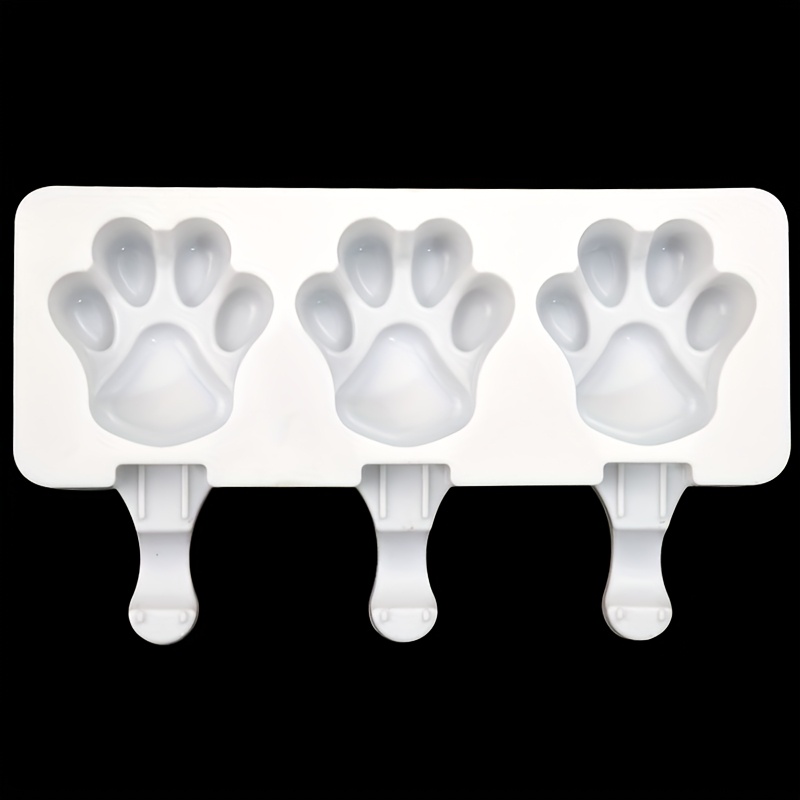 1 Cat Paw Mold, Silicone Ice Cream Mold, Summer Diy Kitchen Mold (stick Not Included)