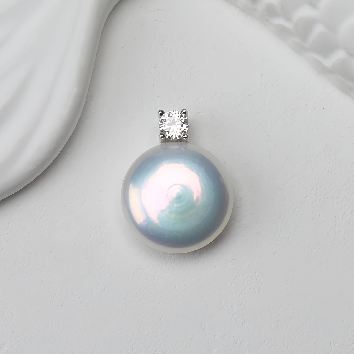 Women's Freshwater Pearl Pendant with Synthetic Zirconia — Small Gift