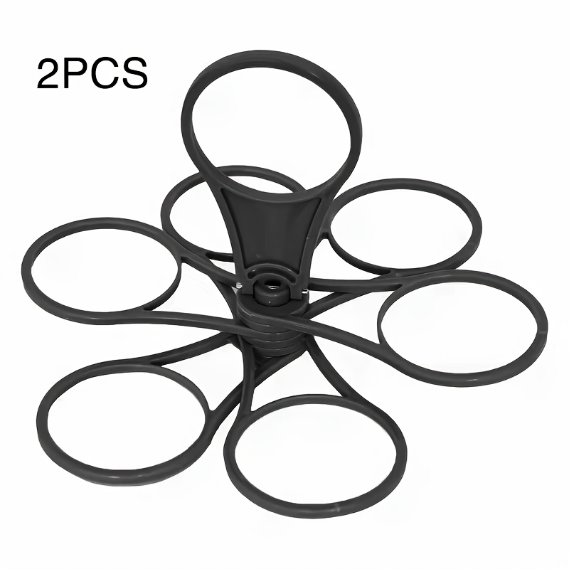 2pcs Coffee Cup Holder, Rotatable Portable Party Cup Holder, Six-cup Coffee Cup Holder, Handheld Cocktail Holder - Creative Petal-shaped Cup Holder - Coffee Cup Handle