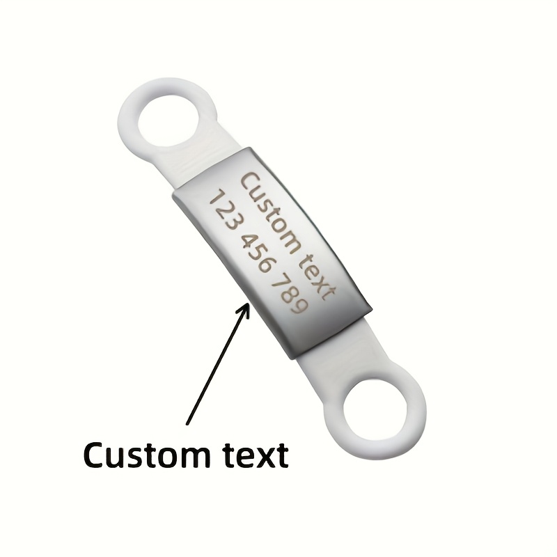 TEMU Personalized Sliding Stainless Steel Pet Id Tag With Collar Slider - Anti-lost Phone Number/name Plate Suitable For Small, Medium & Large Dogs