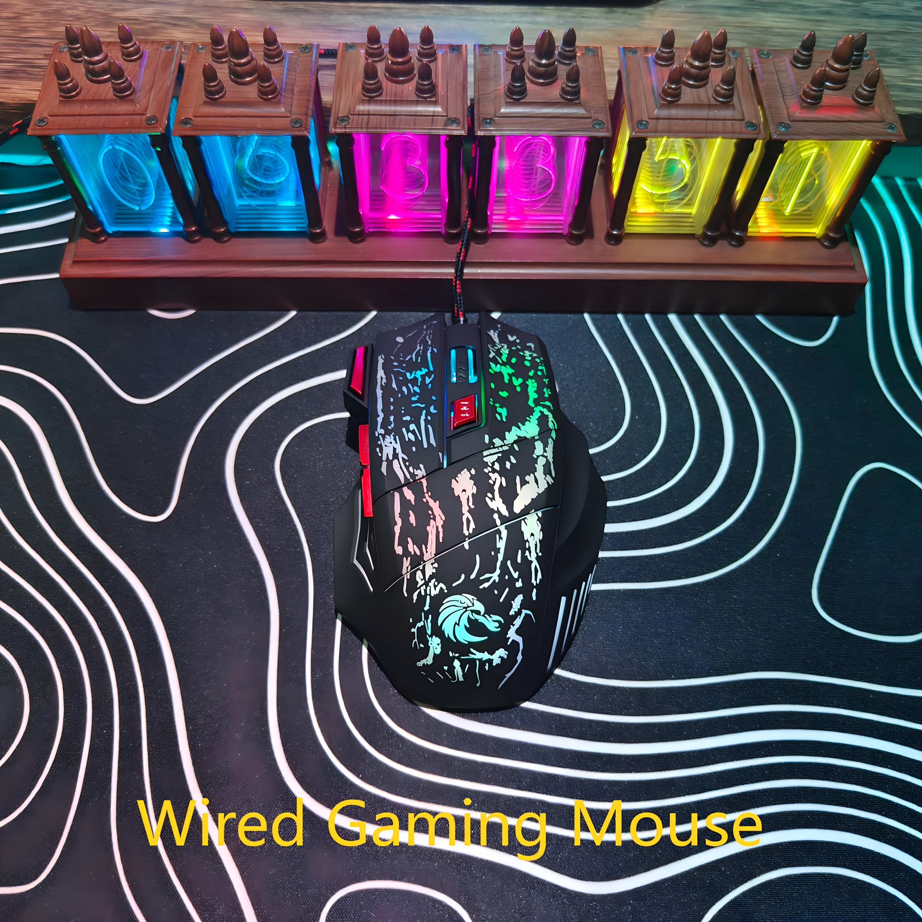 KOOLmouse Neon Purple Blue Galaxy Wireless Mouse - 2.4G Optical USB Computer Mouse