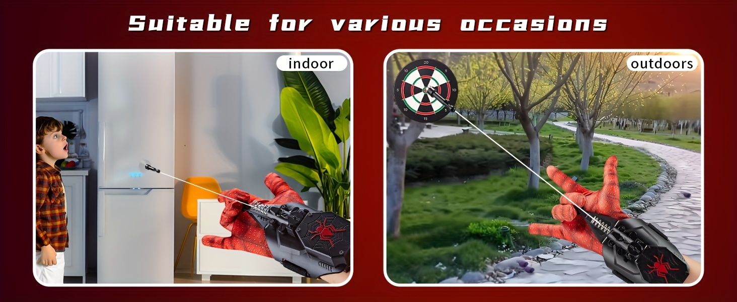 spider silk shooter automatic reel with gloves and magnetic adhesive suitable for ages 3 8 details 3